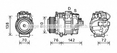 AVA QUALITY COOLING bwk419 -  Компрессор, кондиционер